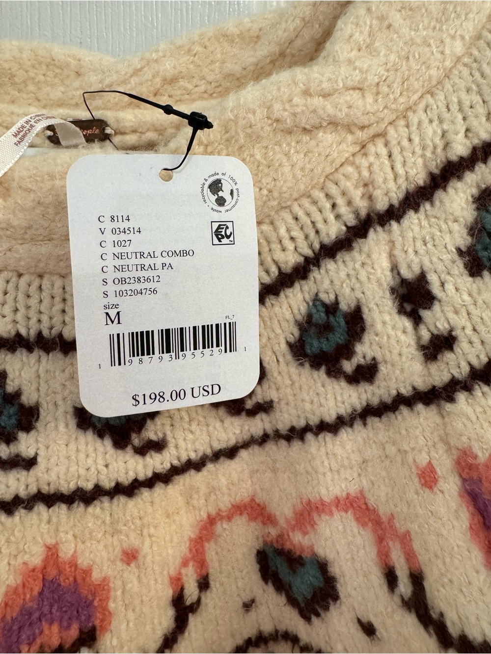 Free People Blooming Bobbles Sweater NWT Size Medium - Picture 6 of 9